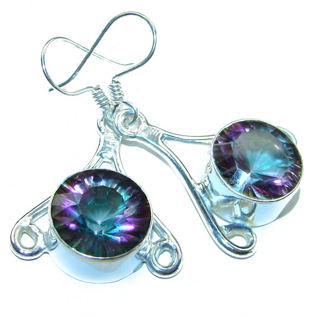 11.2 carat Mystic Topaz .925 Sterling Silver earrings