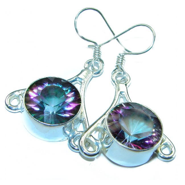 11.2 carat Mystic Topaz .925 Sterling Silver earrings