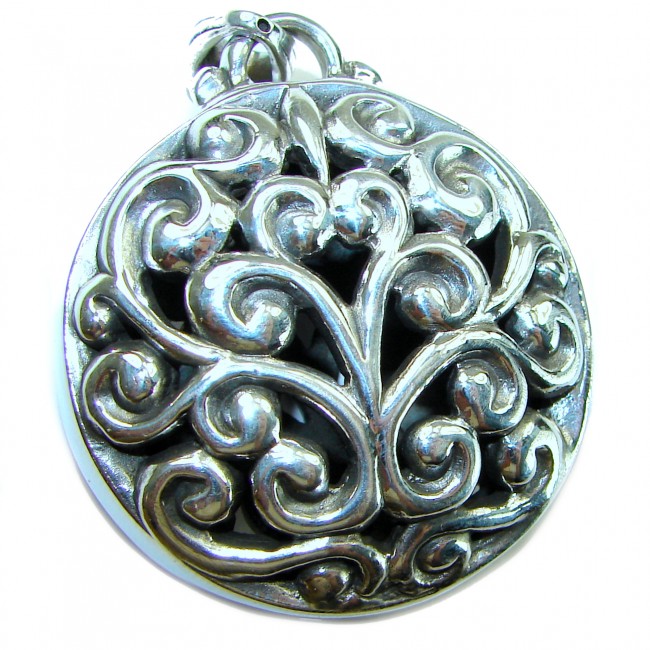 Sterling Beauty .925 Silver Bali handmade Pendant - photo 2