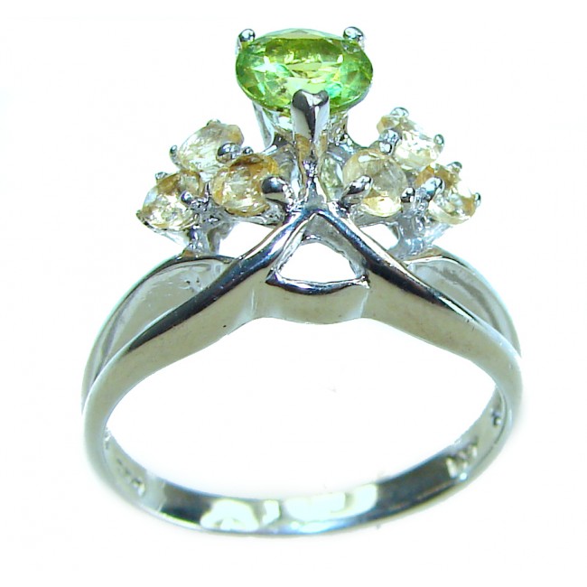 Nature's Love Authentic 0.5 carat Peridot .925 Sterling Silver handmade Ring s. 8 3/4 - photo 3