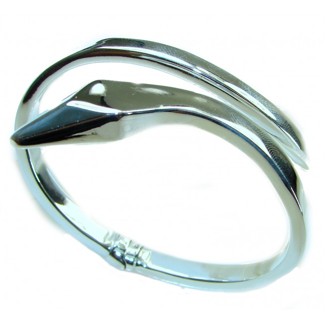 Snake - highly polished Italy made Bracelet in best quality .925 Sterling Silver - photo 3
