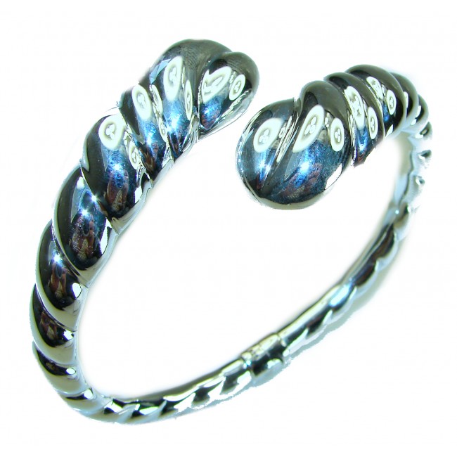 Fancy .925 Sterling Silver handcrafted Statement Italy made Bracelet / Cuff - photo 2