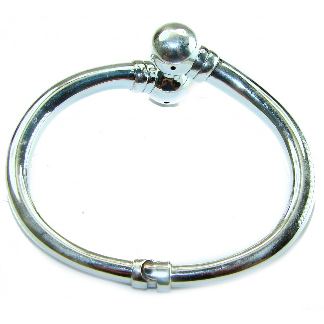 Fancy .925 Sterling Silver handcrafted Statement Italy made Bracelet / Cuff - photo 1