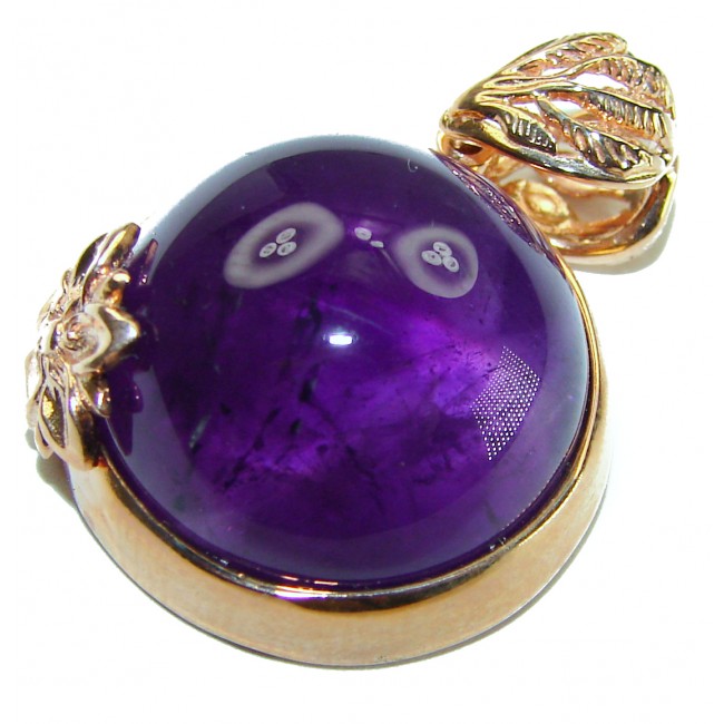 Beautiful Simplicity 17.5 carat Amethyst 14K Gold over .925 Sterling Silver handcrafted Pendant