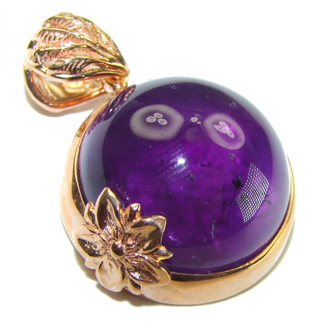 Beautiful Simplicity 17.5 carat Amethyst 14K Gold over .925 Sterling Silver handcrafted Pendant