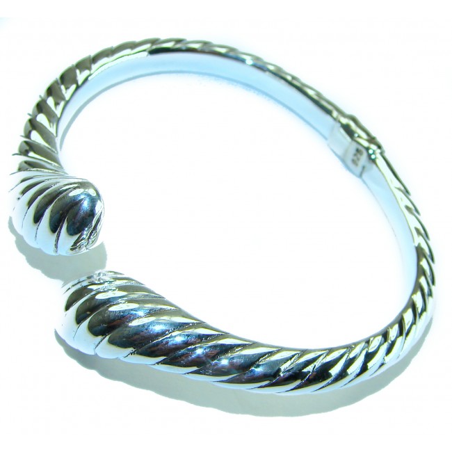 Fancy .925 Sterling Silver handcrafted Statement Italy made Bracelet / Cuff - photo 1