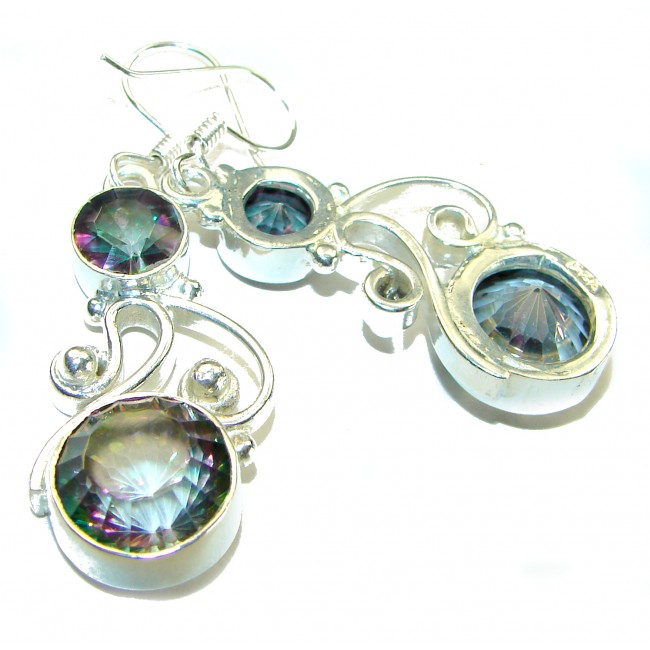 11.2 carat Mystic Topaz .925 Sterling Silver earrings