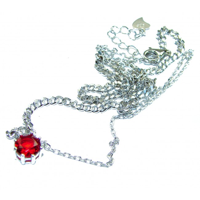 Red rose .925 Sterling Silver handcrafted necklace