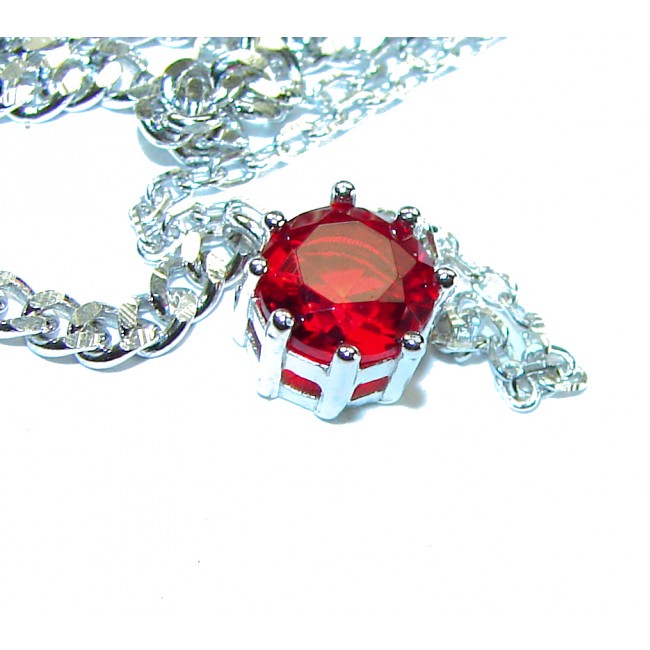 Red rose .925 Sterling Silver handcrafted necklace
