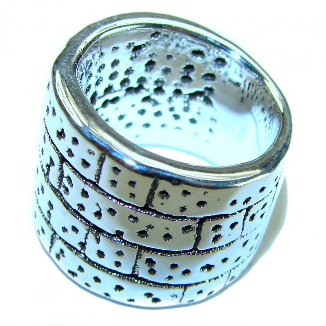 Large Natural Beauty Italy Made Silver Sterling Silver ring s. 5 1/2