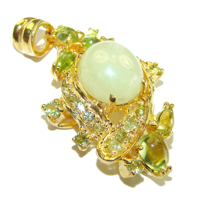 Astronomical Twilight 8.8 CTW Authentic Ethiopian Opal 18K Gold over .925 Sterling Silver handmade Pendant