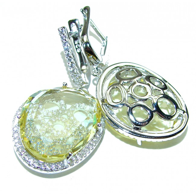 SunLight - Splendid 17.5 carat Citrine .925 Sterling Silver Handcrafted Earrings