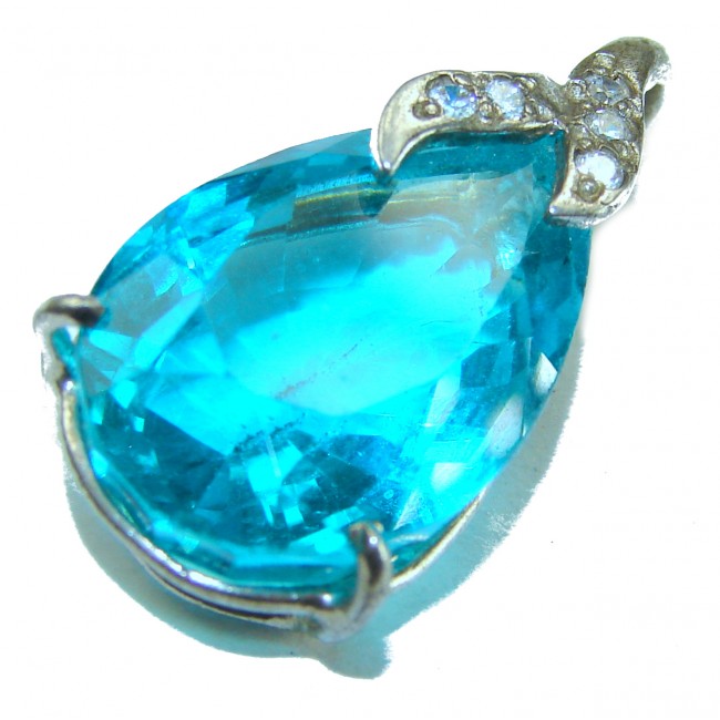 Venus- 18.5 carat Apatite .925 Sterling Silver Handcrafted Pendant - photo 2