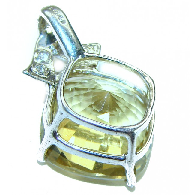 Splendid 7.5 carat Citrine .925 Sterling Silver Handcrafted Statement pendant - photo 1