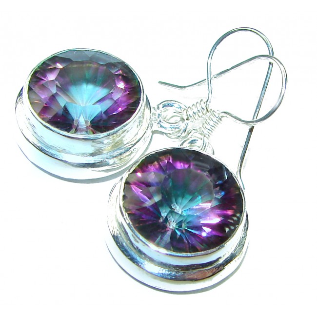 11.2 carat Mystic Topaz .925 Sterling Silver earrings
