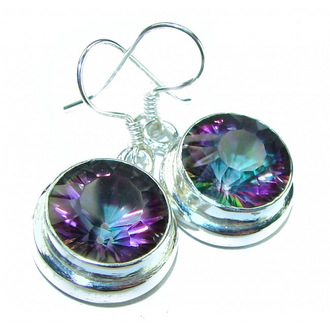 11.2 carat Mystic Topaz .925 Sterling Silver earrings