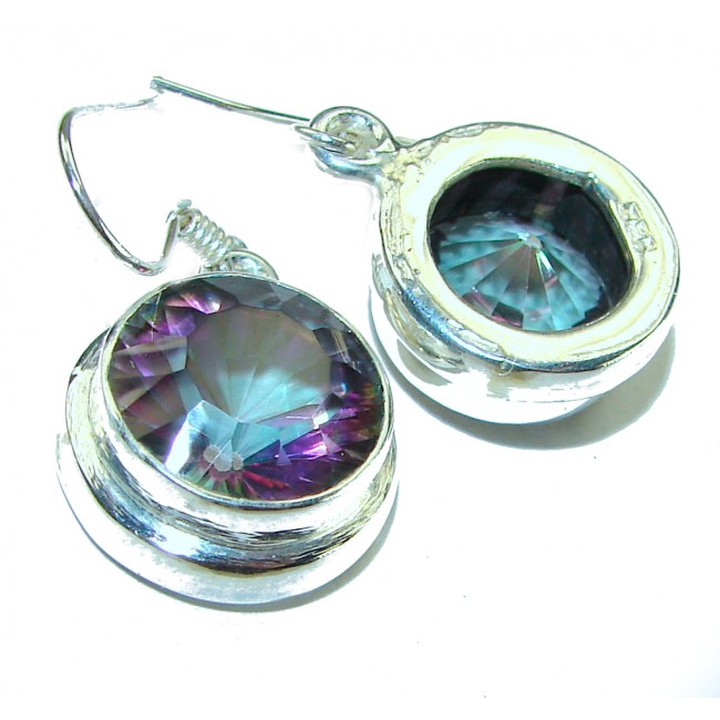11.2 carat Mystic Topaz .925 Sterling Silver earrings
