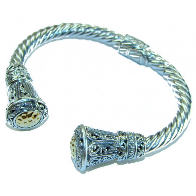 Bali Legacy 39.5 grams authentic 14K Gold over .925 Sterling Silver handcrafted bracelet - photo 2