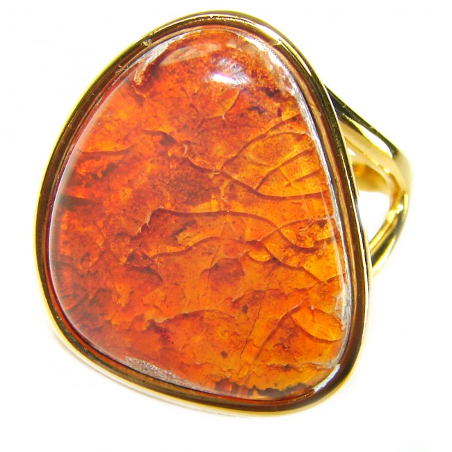 Bonefire Night best quality 19.4 carat Mexican Opal 18K Rose Gold over .925 Sterling Silver handmade ring 8 - photo 3