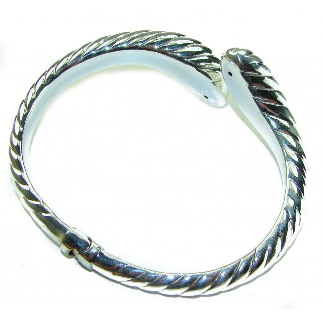 Fancy .925 Sterling Silver handcrafted Statement Italy made Bracelet / Cuff - photo 1