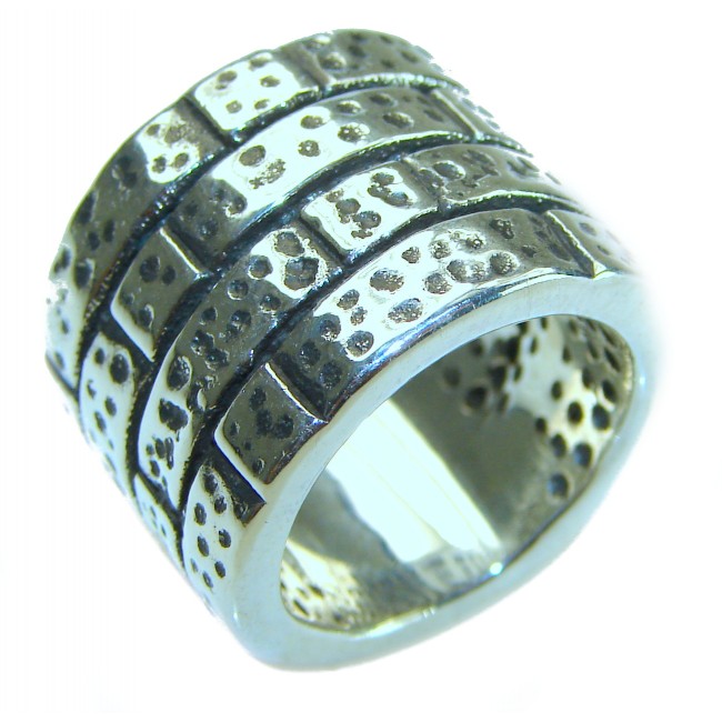 Large Natural Beauty Italy Made Silver Sterling Silver ring s. 6 - photo 3