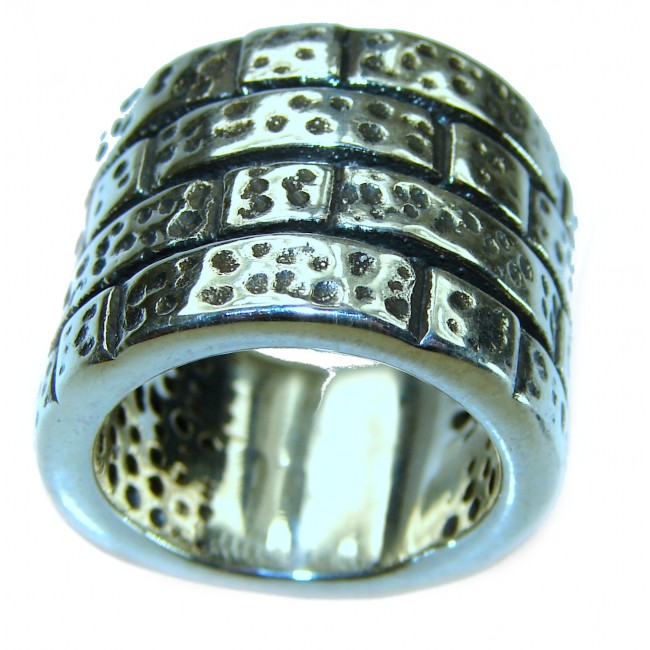 Large Natural Beauty Italy Made Silver Sterling Silver ring s. 6 - photo 2