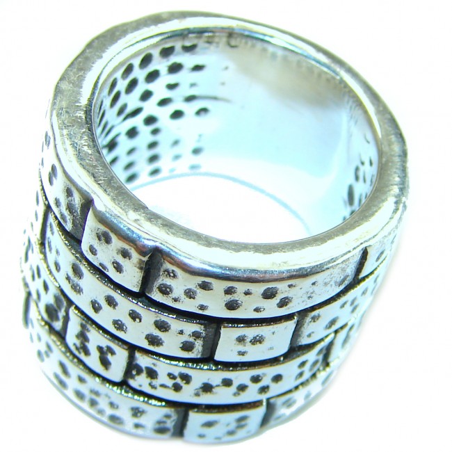 Large Natural Beauty Italy Made Silver Sterling Silver ring s. 6 - photo 1