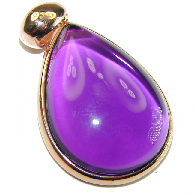 Beautiful Simplicity 17.5 carat Amethyst 14K Gold over .925 Sterling Silver handcrafted Pendant