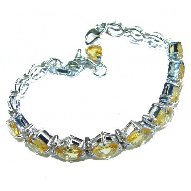 Casablanca - authentic 32.2 carat Citrine .925 Sterling Silver Bracelet