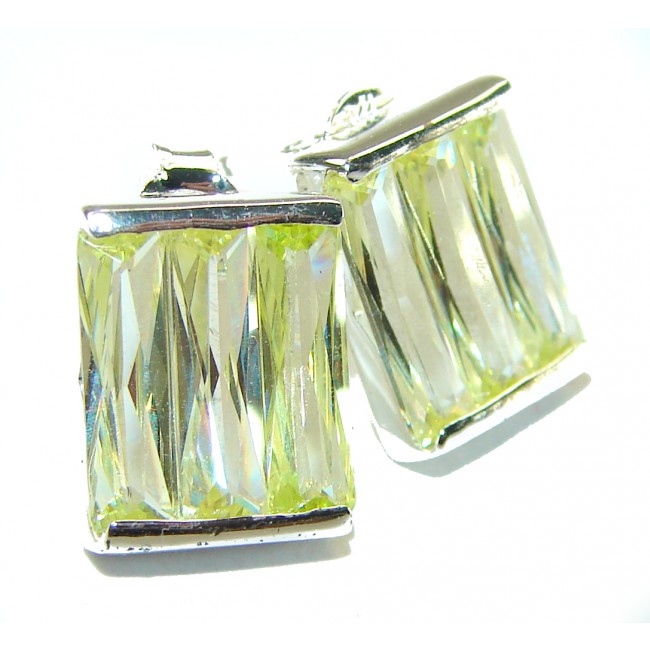 Cubic Zirconia .925 Sterling Silver handmade earrings