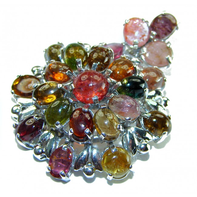 Rio de Janeiro- 19.5 carat Brazailian Watermalon Tourmaline .925 Sterling Silver handcrafted Pendant