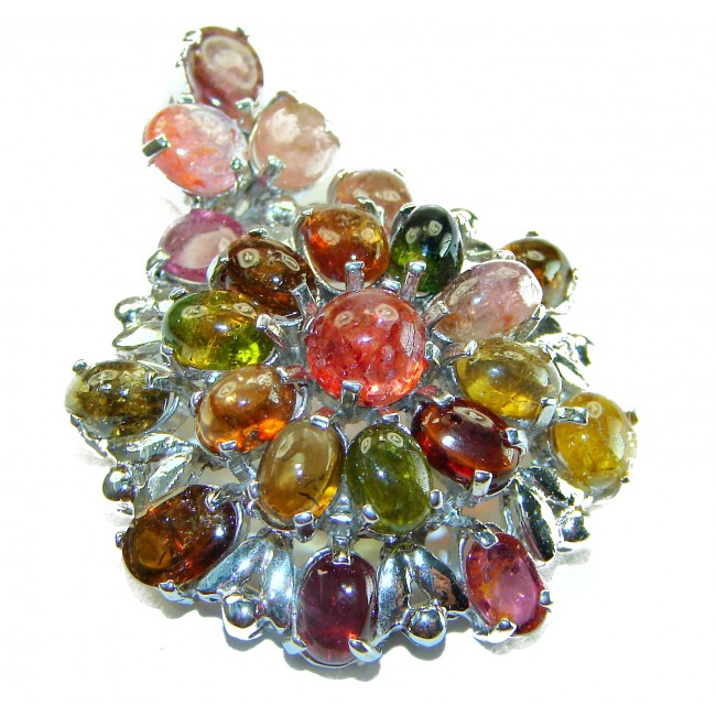 Rio de Janeiro- 19.5 carat Brazailian Watermalon Tourmaline .925 Sterling Silver handcrafted Pendant