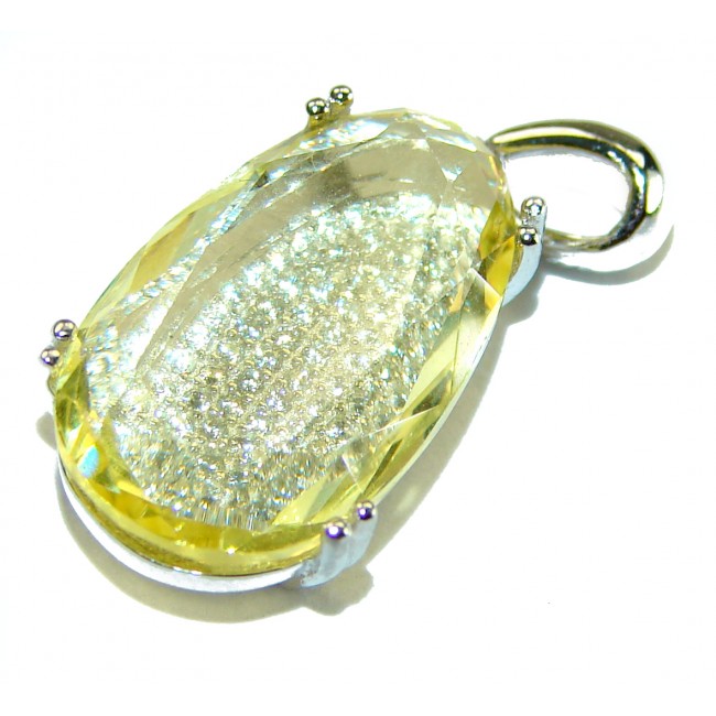 Golden Beauty 7.5 carat Citrine .925 Sterling Silver Handcrafted pendant
