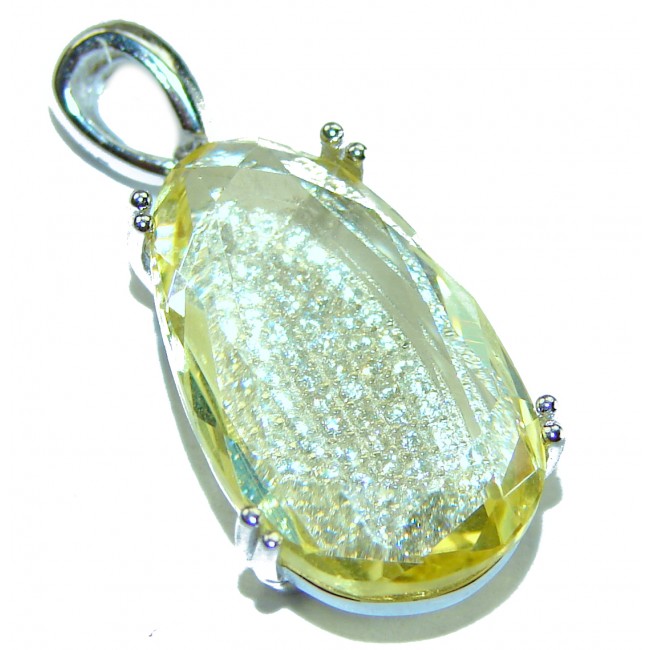Golden Beauty 7.5 carat Citrine .925 Sterling Silver Handcrafted pendant