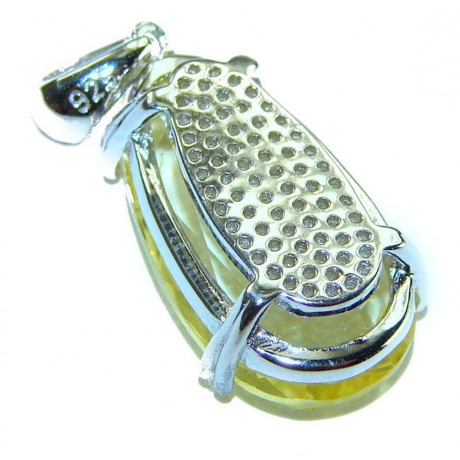 Golden Beauty 7.5 carat Citrine .925 Sterling Silver Handcrafted pendant
