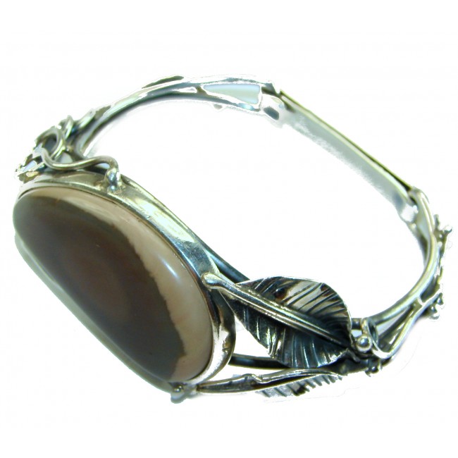 Fancy Quality Imperial Jasper .925 Sterling Silver Bracelet