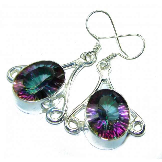 14.2 carat Mystic Topaz .925 Sterling Silver earrings