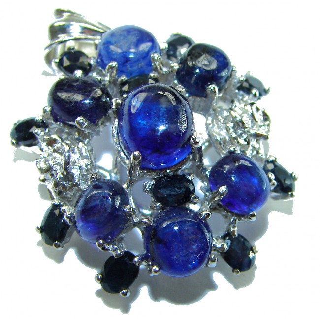 Malibu Authentic 8.5 carat African Kyanite .925 Sterling Silver handmade pendant