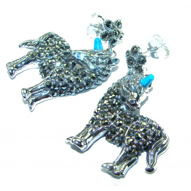 My sweet Unicorns Marcasite .925 Sterling Silver handmade Earrings