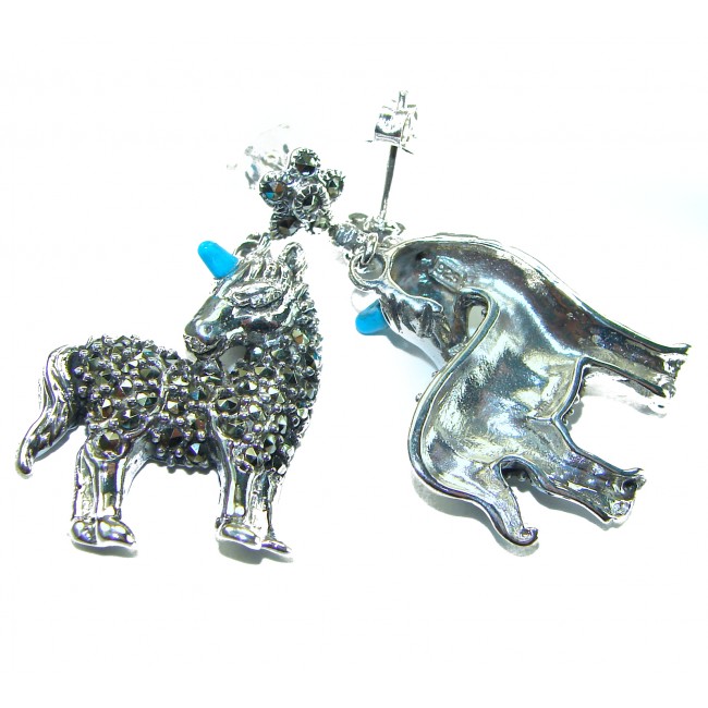 My sweet Unicorns Marcasite .925 Sterling Silver handmade Earrings