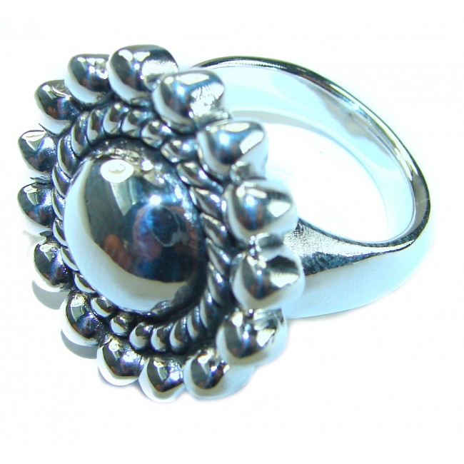 Precious Flower Bali made .925 Sterling Silver handcrafted Ring s. 8 - Close-up of Precious Flower Bali sterling silver ring.