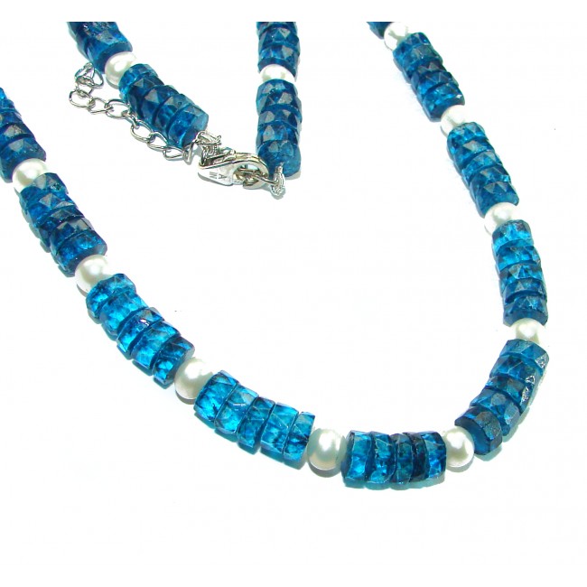 Costa Daurada 55.5 carat authentic Apatite .925 Sterling Silver handmade necklace