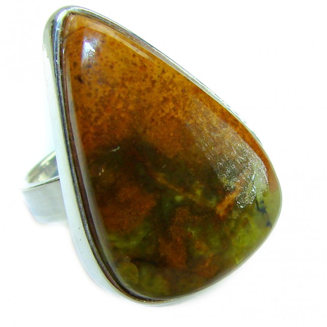 Morrisonite Sterling Silver handmade ring size 8 adjustable
