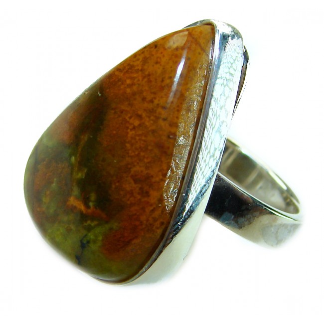 Morrisonite Sterling Silver handmade ring size 8 adjustable