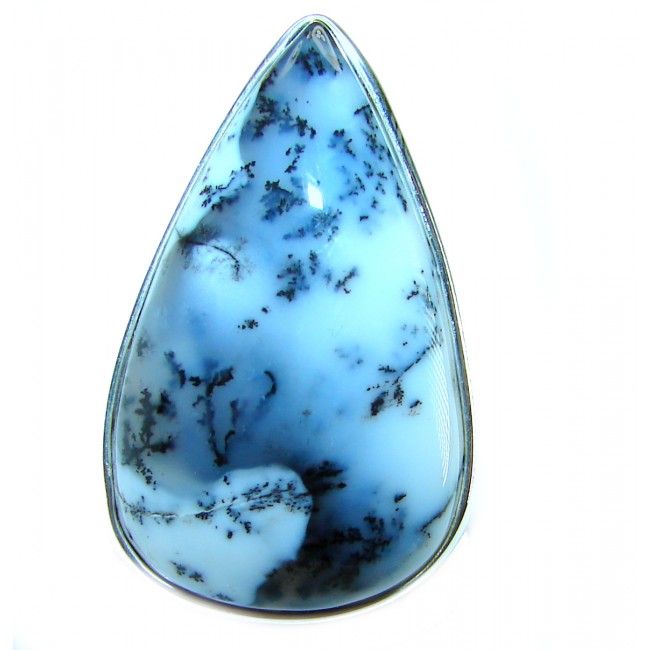 Top Quality Dendritic Agate .925 Sterling Silver handcrafted Ring s. 7 adjustable