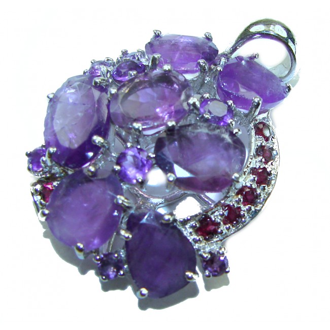 Beautiful Purple Treasure 22.5 carat Amethyst .925 Sterling Silver handcrafted Pendant