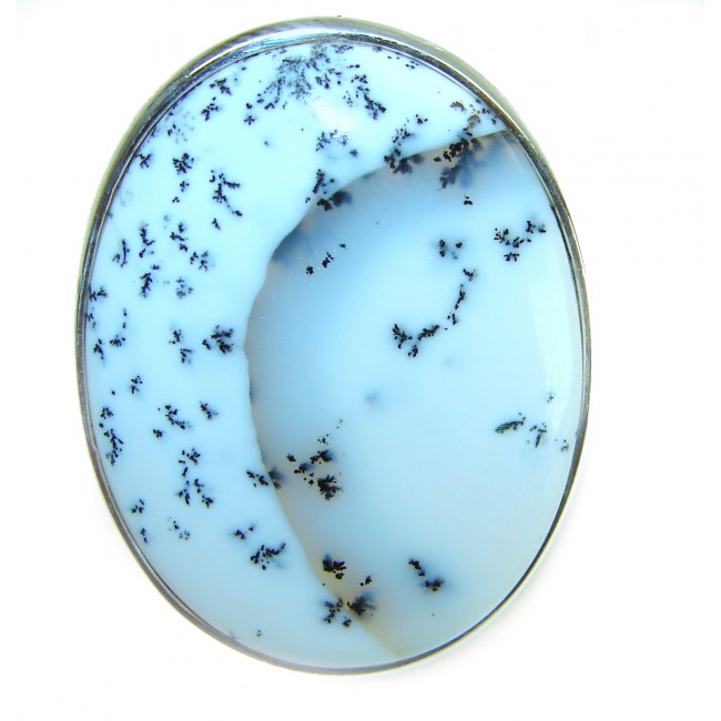 Top Quality Dendritic Agate .925 Sterling Silver handcrafted Ring s. 8 adjustable