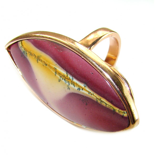 25.8 carat Mookaite .925 Sterling Silver brilliantly handcrafted ring s. 7 adjustable