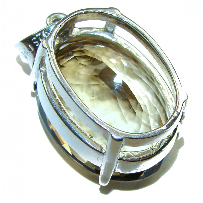 Adele - 48.5 carat Smoky Topaz .925 Sterling Silver handmade incredible Pendant - photo 1