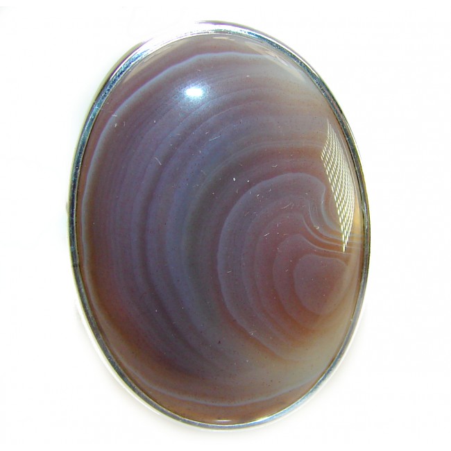 Top Quality Botswana Agate .925 Sterling Silver handcrafted Ring s. 8 adjustable